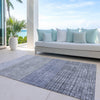 Piper Looms Chantille Geometric ACN1831 Denim Machine Washable Area Rug Outdoor Lifestyle Image Feature