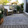 Piper Looms Chantille Geometric ACN1831 Denim Machine Washable Area Rug Outdoor Lifestyle Image Feature