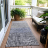 Piper Looms Chantille Geometric ACN1831 Denim Machine Washable Area Rug Runner Outdoor Lifestyle Image Feature