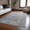 Piper Looms Chantille Geometric ACN1831 Gray Machine Washable Area Rug Lifestyle Image Feature