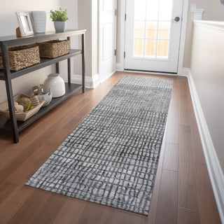 Piper Looms Chantille Geometric ACN1831 Gray Machine Washable Area Rug Runner Lifestyle Image Feature