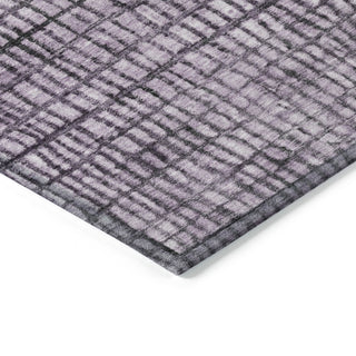 Piper Looms Chantille Geometric ACN1831 Plum Machine Washable Area Rug Corner Image