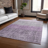 Piper Looms Chantille Geometric ACN1831 Plum Machine Washable Area Rug Lifestyle Image Feature