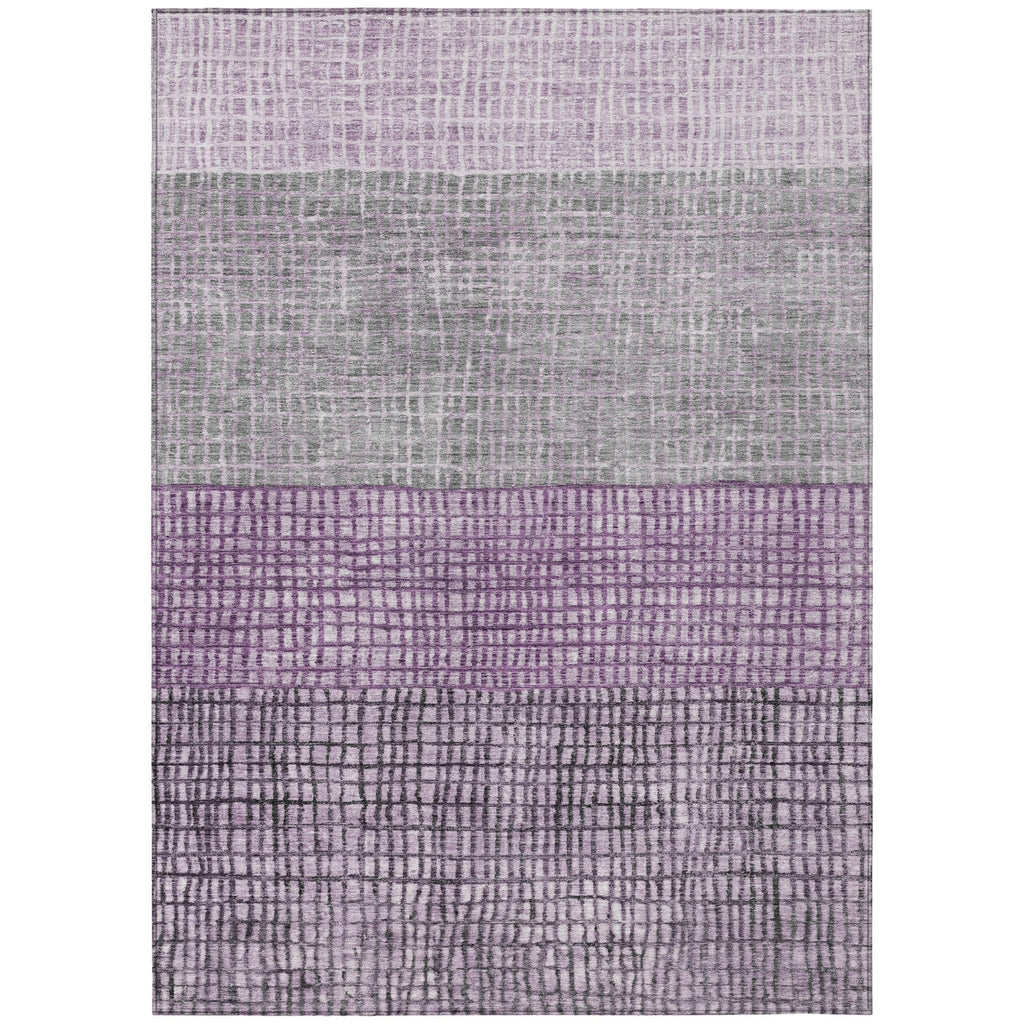 Piper Looms Chantille Geometric ACN1831 Plum Machine Washable Area Rug main image