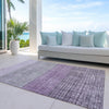 Piper Looms Chantille Geometric ACN1831 Plum Machine Washable Area Rug Outdoor Lifestyle Image Feature