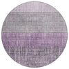 Piper Looms Chantille Geometric ACN1831 Plum Machine Washable Area Rug Round Main Image