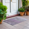 Piper Looms Chantille Geometric ACN1831 Plum Machine Washable Area Rug Scatter Outdoor Lifestyle Image Feature