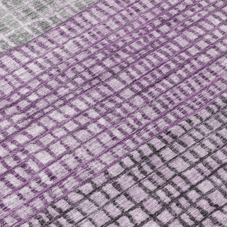Piper Looms Chantille Geometric ACN1831 Plum Machine Washable Area Rug Swatch Image