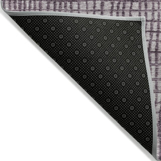 Piper Looms Chantille Geometric ACN1831 Purple Machine Washable Area Rug Backing Image