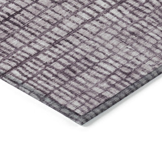 Piper Looms Chantille Geometric ACN1831 Purple Machine Washable Area Rug Corner Image