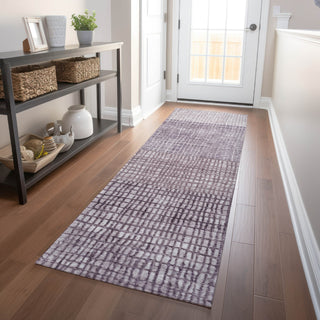 Piper Looms Chantille Geometric ACN1831 Purple Machine Washable Area Rug Runner Lifestyle Image Feature