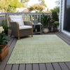 Piper Looms Chantille Geometric ACN1831 Sage Machine Washable Area Rug Outdoor Lifestyle Image Feature