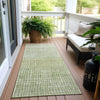Piper Looms Chantille Geometric ACN1831 Sage Machine Washable Area Rug Runner Outdoor Lifestyle Image Feature
