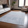 Piper Looms Chantille Geometric ACN1831 Sky Machine Washable Area Rug Lifestyle Image Feature