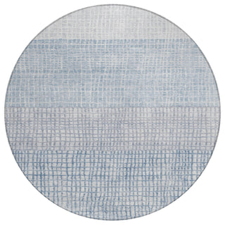 Piper Looms Chantille Geometric ACN1831 Sky Machine Washable Area Rug Round Main Image
