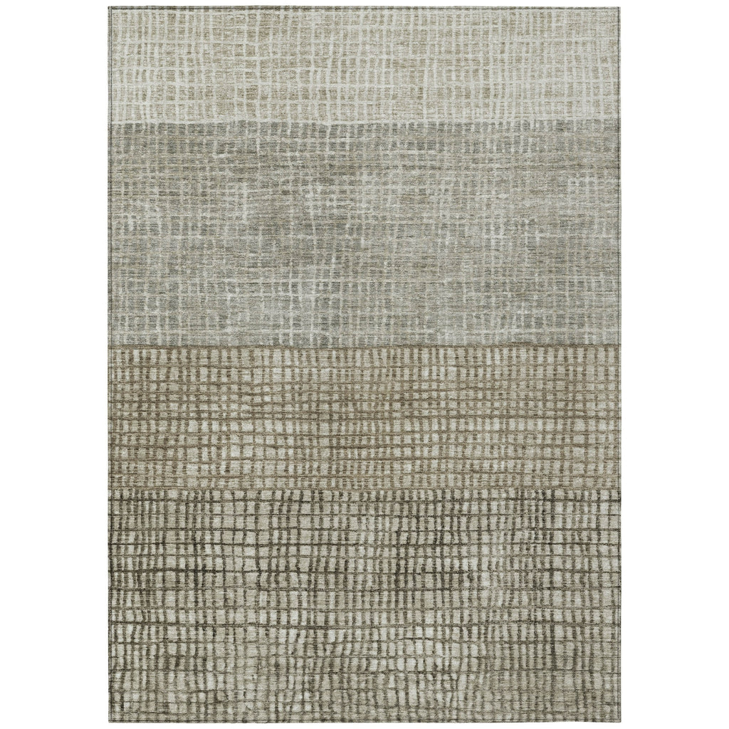 Piper Looms Chantille Geometric ACN1831 Taupe Machine Washable Area Rug main image