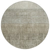 Piper Looms Chantille Geometric ACN1831 Taupe Machine Washable Area Rug Round Main Image