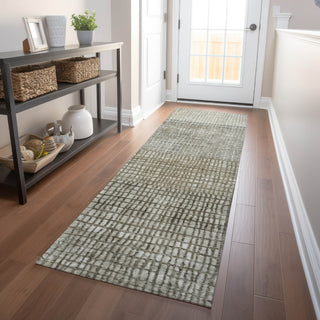 Piper Looms Chantille Geometric ACN1831 Taupe Machine Washable Area Rug Runner Lifestyle Image Feature