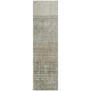 Piper Looms Chantille Geometric ACN1831 Taupe Machine Washable Area Rug Runner Main Image