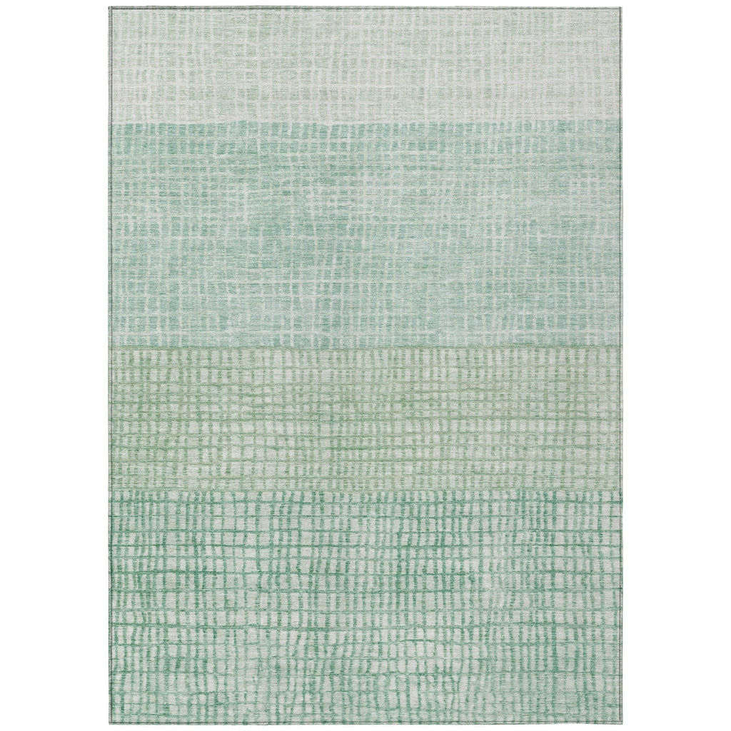 Piper Looms Chantille Geometric ACN1831 Teal Machine Washable Area Rug main image