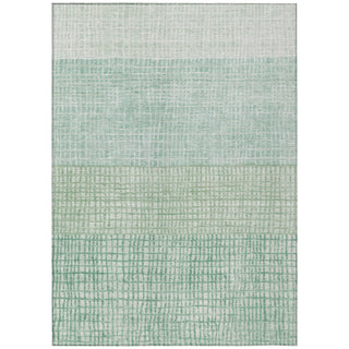 Piper Looms Chantille Geometric ACN1831 Teal Machine Washable Area Rug main image