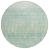 Piper Looms Chantille Geometric ACN1831 Teal Machine Washable Area Rug Round Main Image