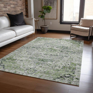 Piper Looms Chantille Global ACN1832 Aloe Machine Washable Area Rug Lifestyle Image Feature