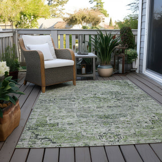 Piper Looms Chantille Global ACN1832 Aloe Machine Washable Area Rug Outdoor Lifestyle Image Feature