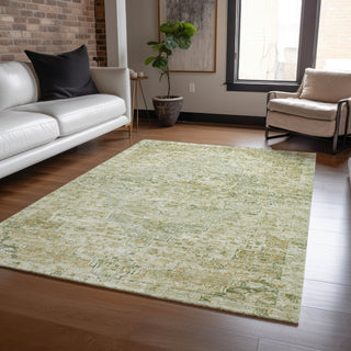 Piper Looms Chantille Global ACN1832 Sage Machine Washable Area Rug Lifestyle Image Feature