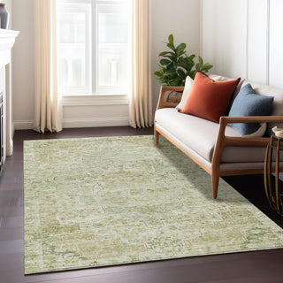 Piper Looms Chantille Global ACN1832 Sage Machine Washable Area Rug Lifestyle Image Feature