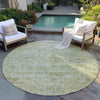 Piper Looms Chantille Global ACN1832 Sage Machine Washable Area Rug Round Outdoor Lifestyle Image Feature