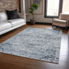 Piper Looms Chantille Global ACN1832 Sky Machine Washable Area Rug Lifestyle Image Feature