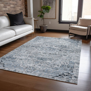 Piper Looms Chantille Global ACN1832 Sky Machine Washable Area Rug Lifestyle Image Feature