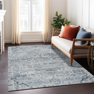 Piper Looms Chantille Global ACN1832 Sky Machine Washable Area Rug Lifestyle Image Feature