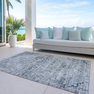 Piper Looms Chantille Global ACN1832 Sky Machine Washable Area Rug Outdoor Lifestyle Image Feature