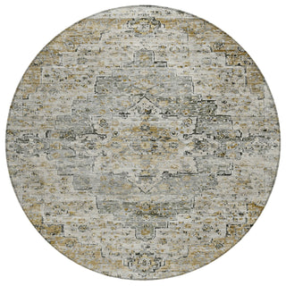 Piper Looms Chantille Global ACN1832 Taupe Machine Washable Area Rug Round Main Image