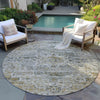 Piper Looms Chantille Global ACN1832 Taupe Machine Washable Area Rug Round Outdoor Lifestyle Image Feature
