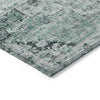 Piper Looms Chantille Global ACN1832 Teal Machine Washable Area Rug Corner Image