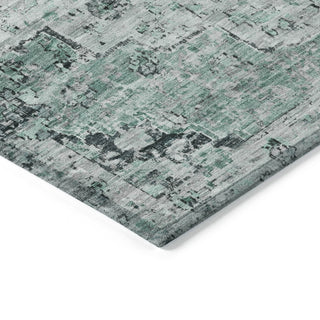 Piper Looms Chantille Global ACN1832 Teal Machine Washable Area Rug Corner Image