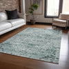 Piper Looms Chantille Global ACN1832 Teal Machine Washable Area Rug Lifestyle Image Feature