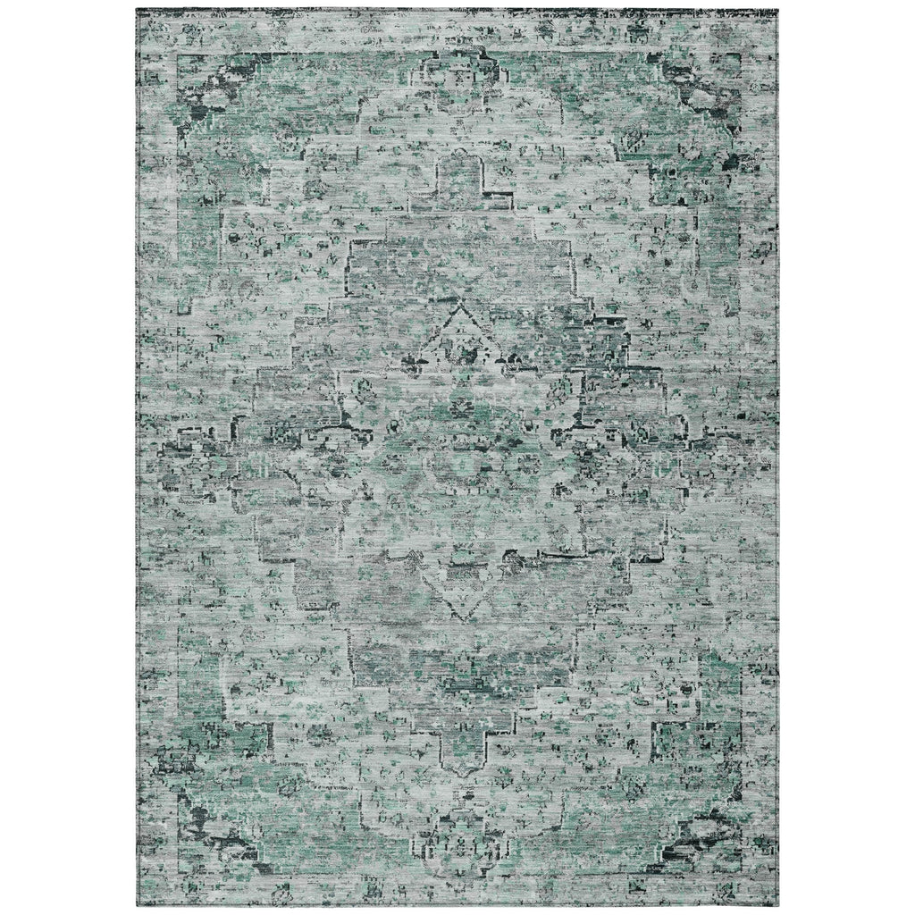 Piper Looms Chantille Global ACN1832 Teal Machine Washable Area Rug main image