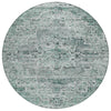 Piper Looms Chantille Global ACN1832 Teal Machine Washable Area Rug Round Main Image
