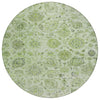 Piper Looms Chantille Damask ACN1833 Aloe Machine Washable Area Rug Round Main Image