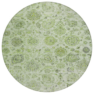 Piper Looms Chantille Damask ACN1833 Aloe Machine Washable Area Rug Round Main Image