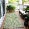 Piper Looms Chantille Damask ACN1833 Aloe Machine Washable Area Rug Runner Outdoor Lifestyle Image Feature