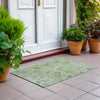 Piper Looms Chantille Damask ACN1833 Aloe Machine Washable Area Rug Scatter Outdoor Lifestyle Image Feature