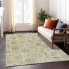Piper Looms Chantille Damask ACN1833 Beige Machine Washable Area Rug Lifestyle Image Feature