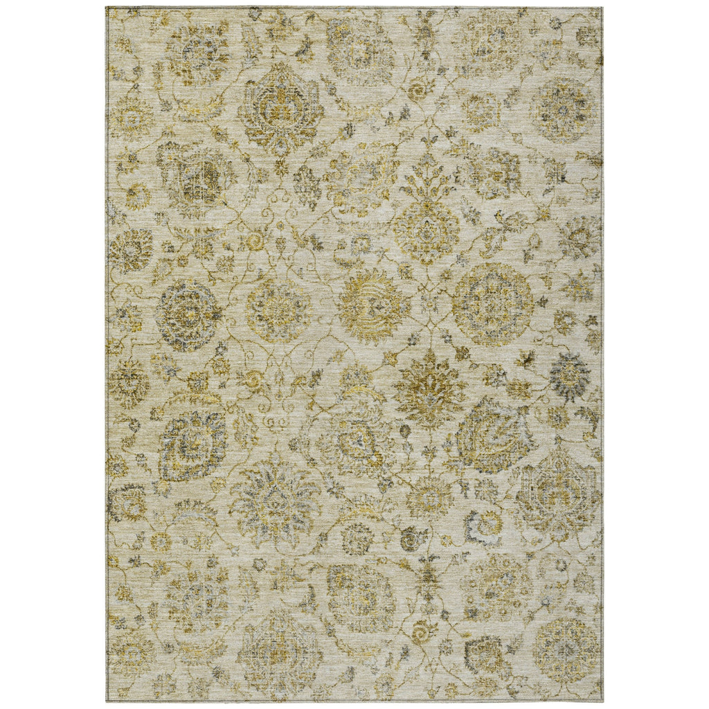 Piper Looms Chantille Damask ACN1833 Beige Machine Washable Area Rug main image