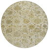 Piper Looms Chantille Damask ACN1833 Beige Machine Washable Area Rug Round Main Image