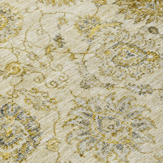 Piper Looms Chantille Damask ACN1833 Beige Machine Washable Area Rug Swatch Image